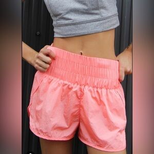 NWOT Free People, The Way Home Shorts, Small in Papaya